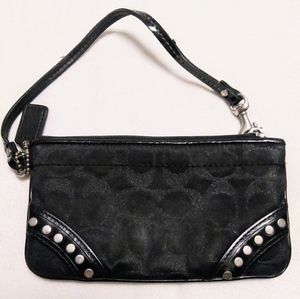 Coach Signature Studded Wristlet